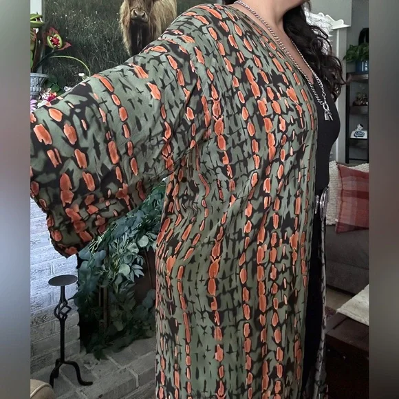 Tie Dye Kimono Coverup - Picture 2 of 5